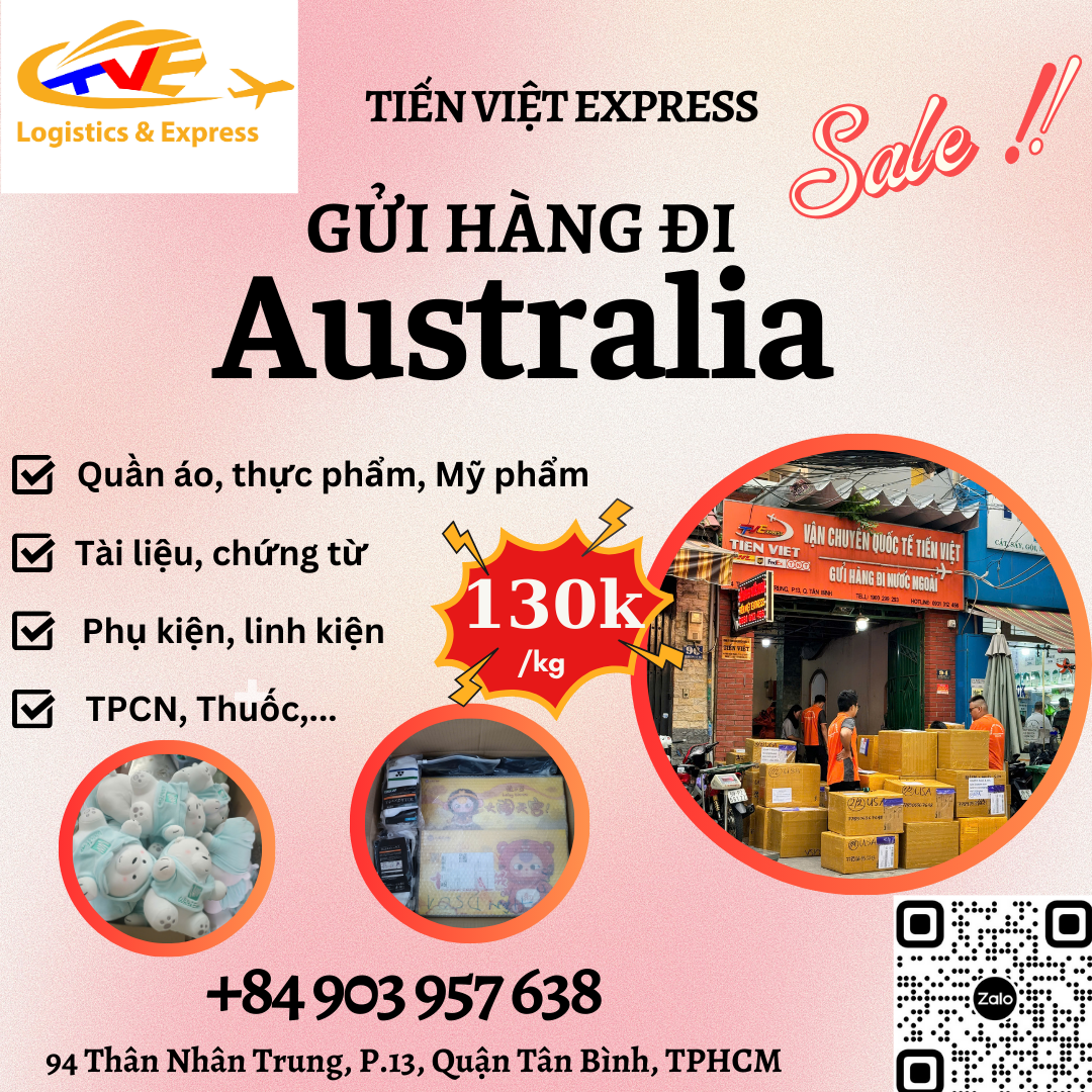 Gửi hàng đi Úc- Tiến Việt Express